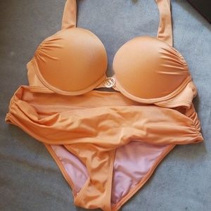 Orange Victoria's Secret Bombshell swimsuit